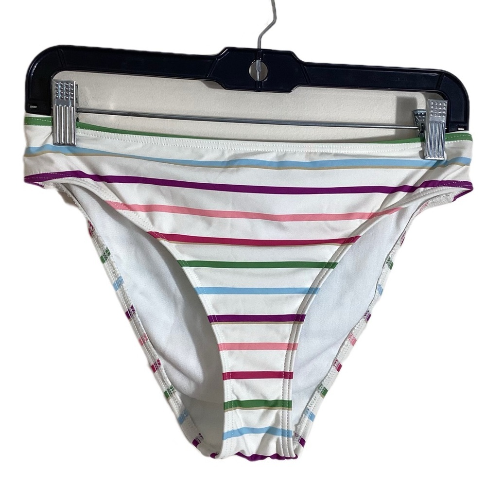 Kate Spade Rainbow Bikini Bottoms Party Stripe Size M